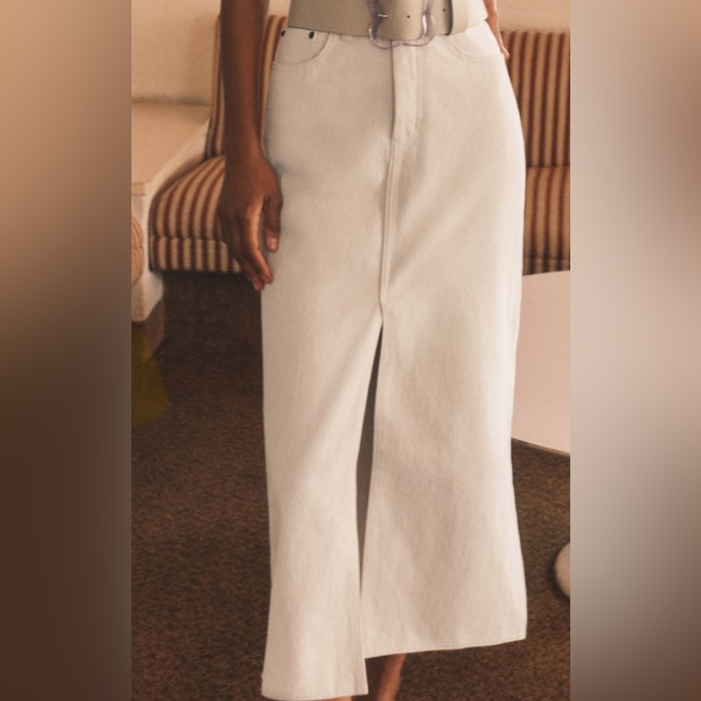 Still Here Panama Denim Skirt Size 25